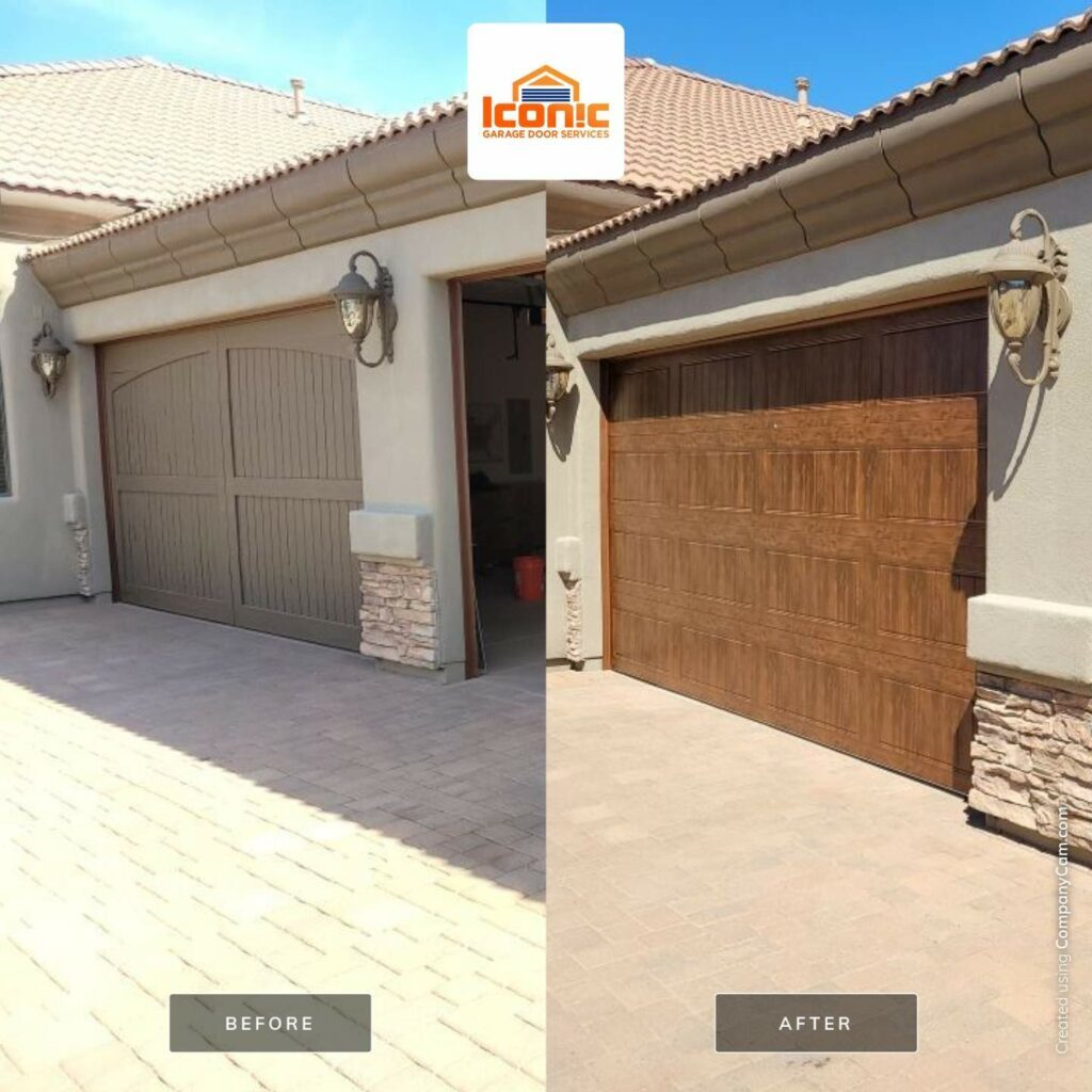 wood look garage door