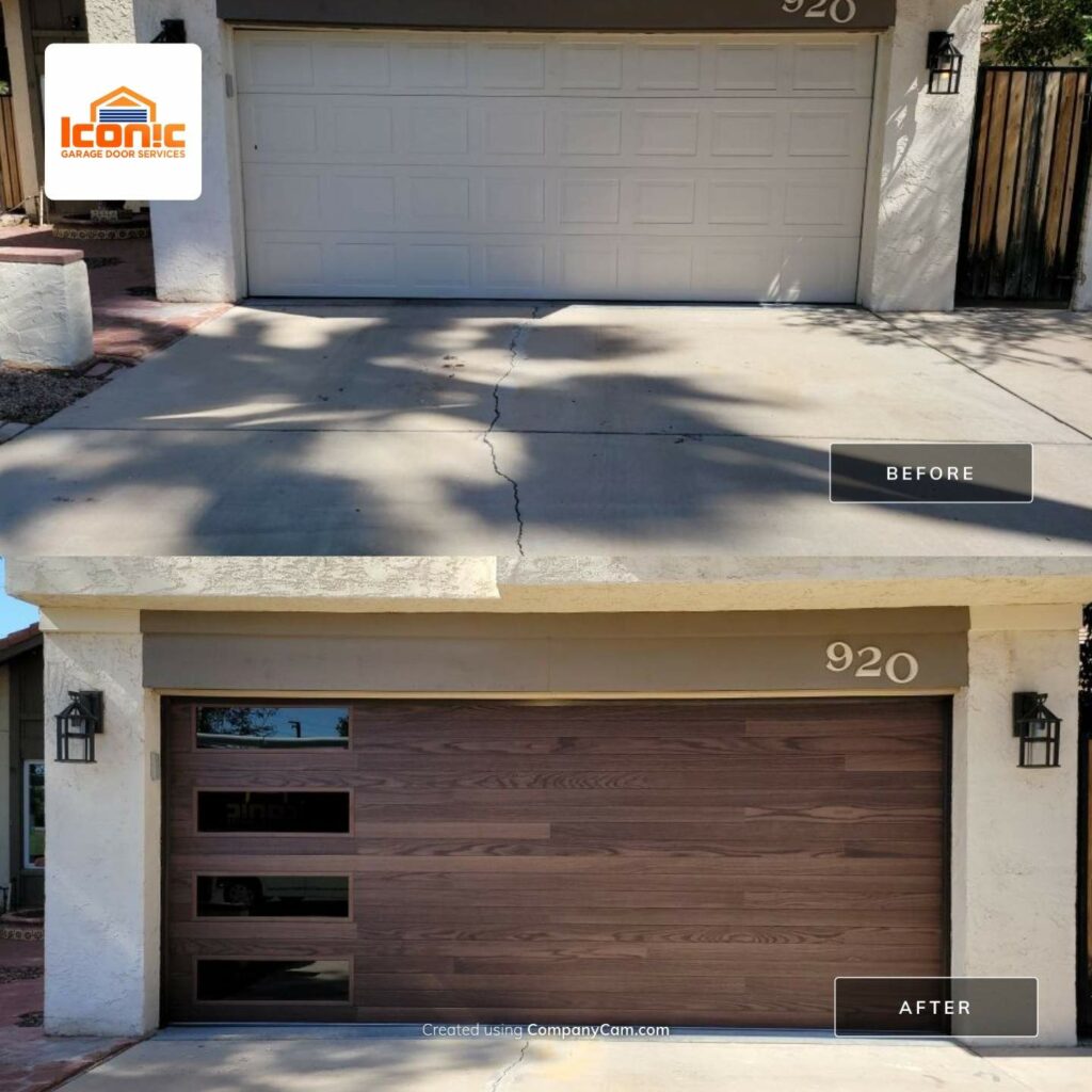 Modern Plank Garage Door