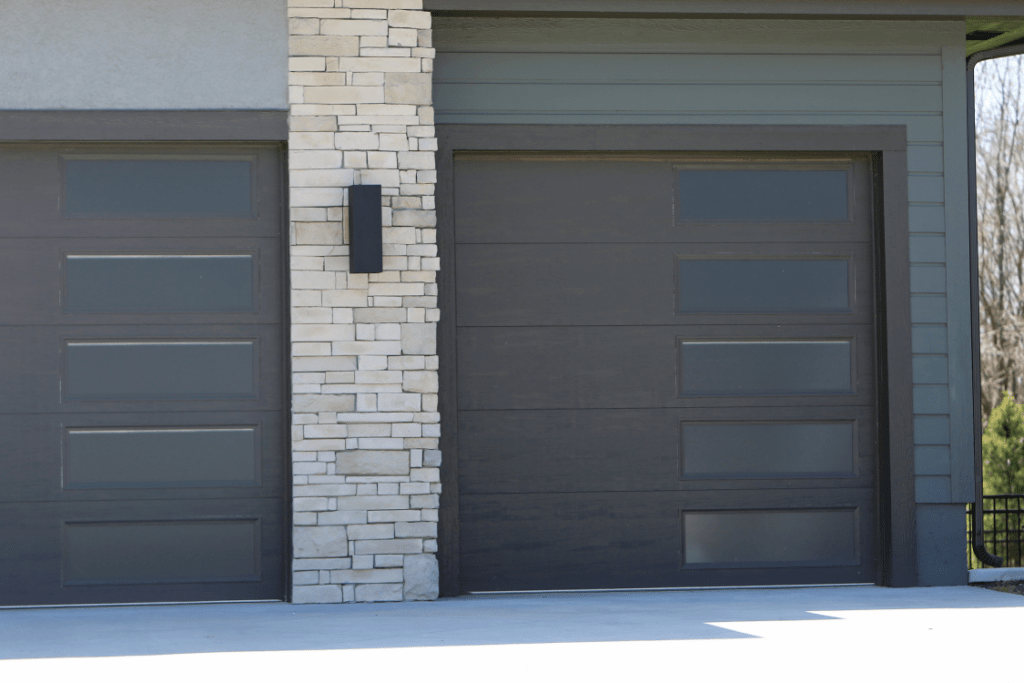 Modern flush panel garage doors 