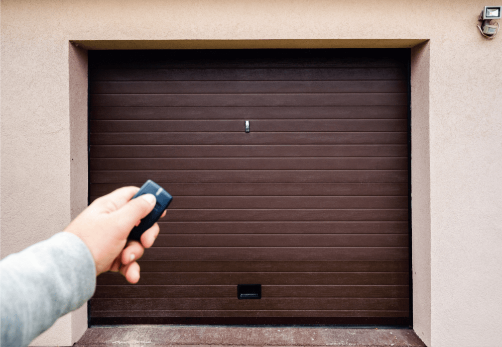 Brown modern garage door